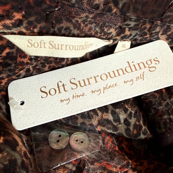 Soft Surrounding NEW Lawton Shirt Dress Leopard Print Button Front Size XL - Picture 12 of 15